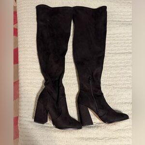 Suede Jessica Simpson Black Knee-High Boots